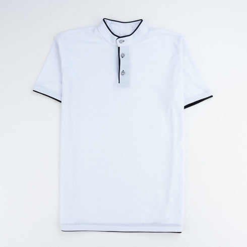 Men's Stand-Up Collar Short Sleeve T-Shirt