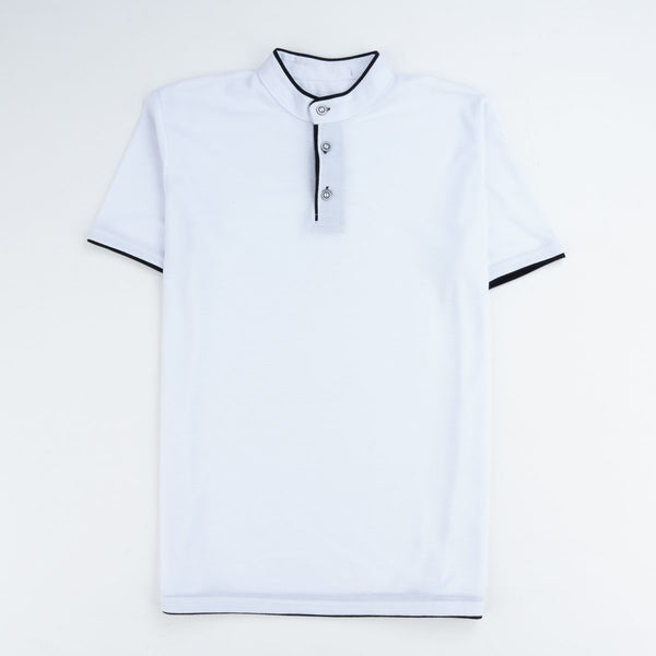 Men's Stand-Up Collar Short Sleeve T-Shirt