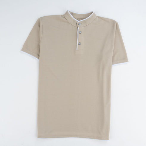 Men's Stand-Up Collar Short Sleeve T-Shirt