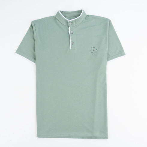 Tommy Stand-Up Collar Short Sleeve T-Shirt