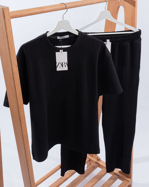 Short Sleeve Cotton Suit